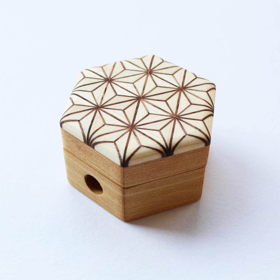 ASANOHA PARQUET PENCIL SHARPENER | White