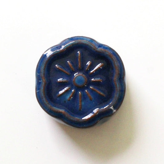 AWAJI KAWARA MAGNETIC NEEDLE REST W/ POLISHER | Blue