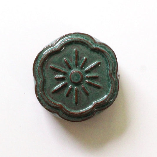 AWAJI KAWARA MAGNETIC NEEDLE REST W/ POLISHER | Green