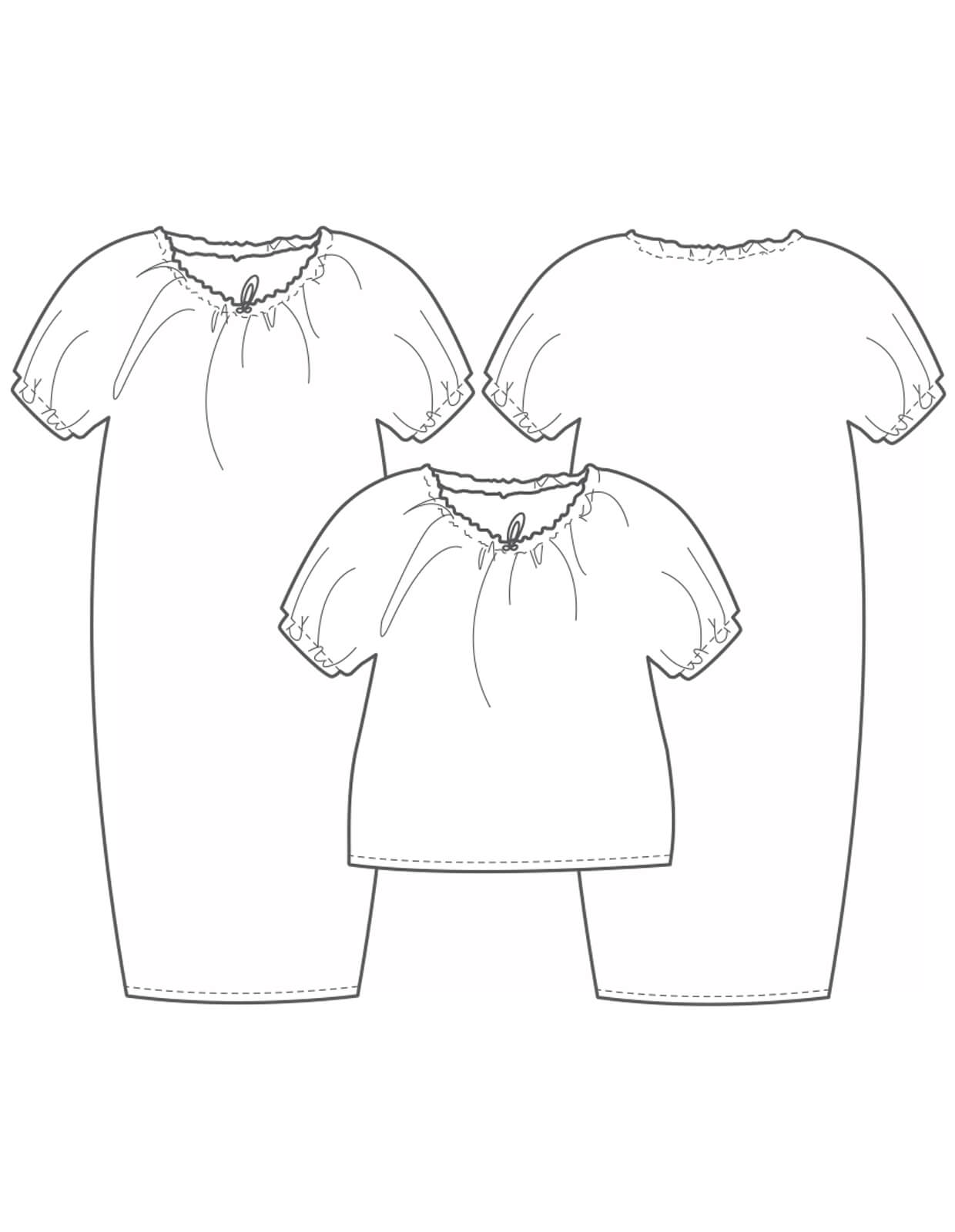 THE DRAWSTRING NECK DRESS & TOP | PDF Pattern