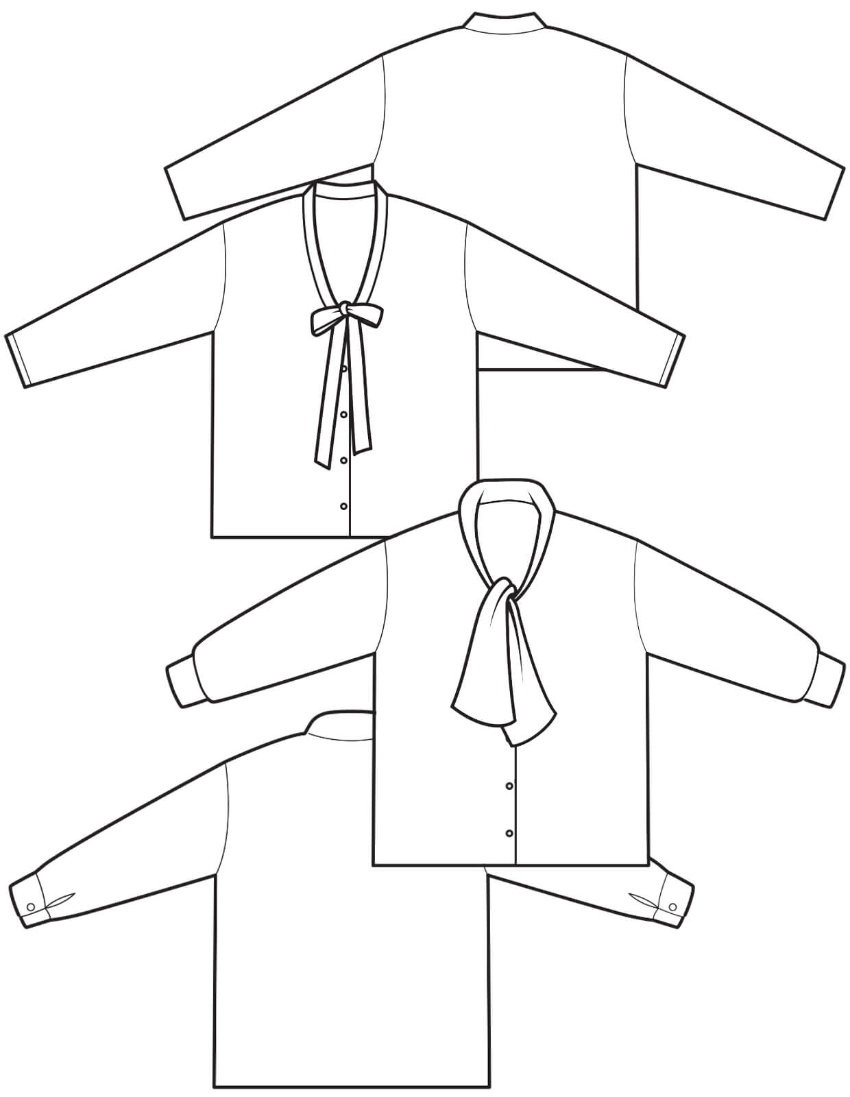 THE TIE FRONT BLOUSE | PDF Pattern