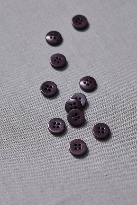 PLAIN 4 HOLE COROZO BUTTON |  Purple Night 11mm