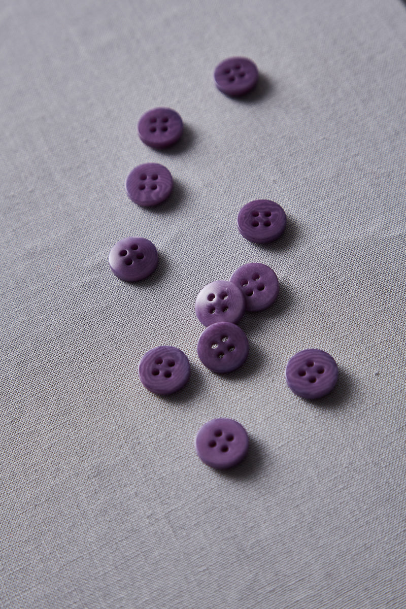 PLAIN 4 HOLE COROZO BUTTON | Mauve 11mm