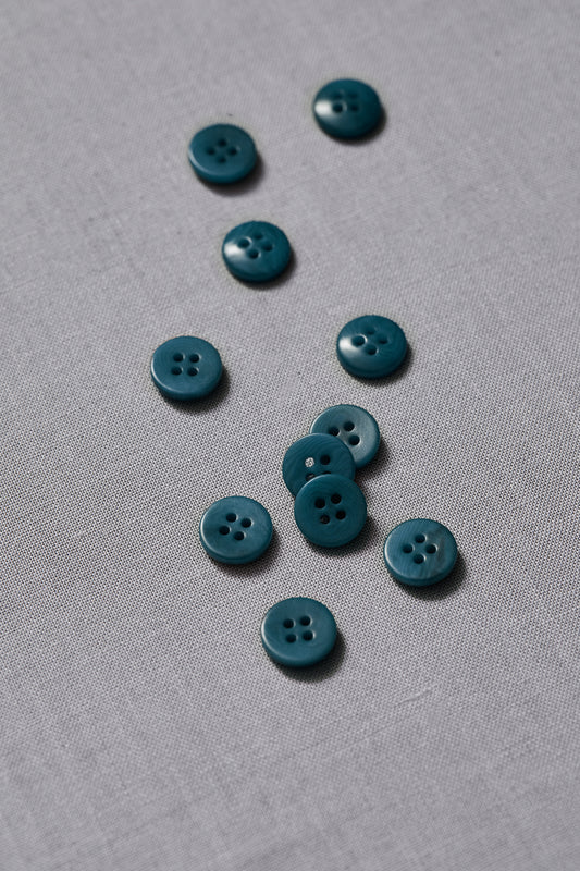 PLAIN 4 HOLE COROZO BUTTON |  Pond 11mm