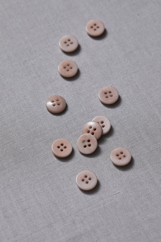 PLAIN 4 HOLE COROZO BUTTON | Warm Sand 11mm