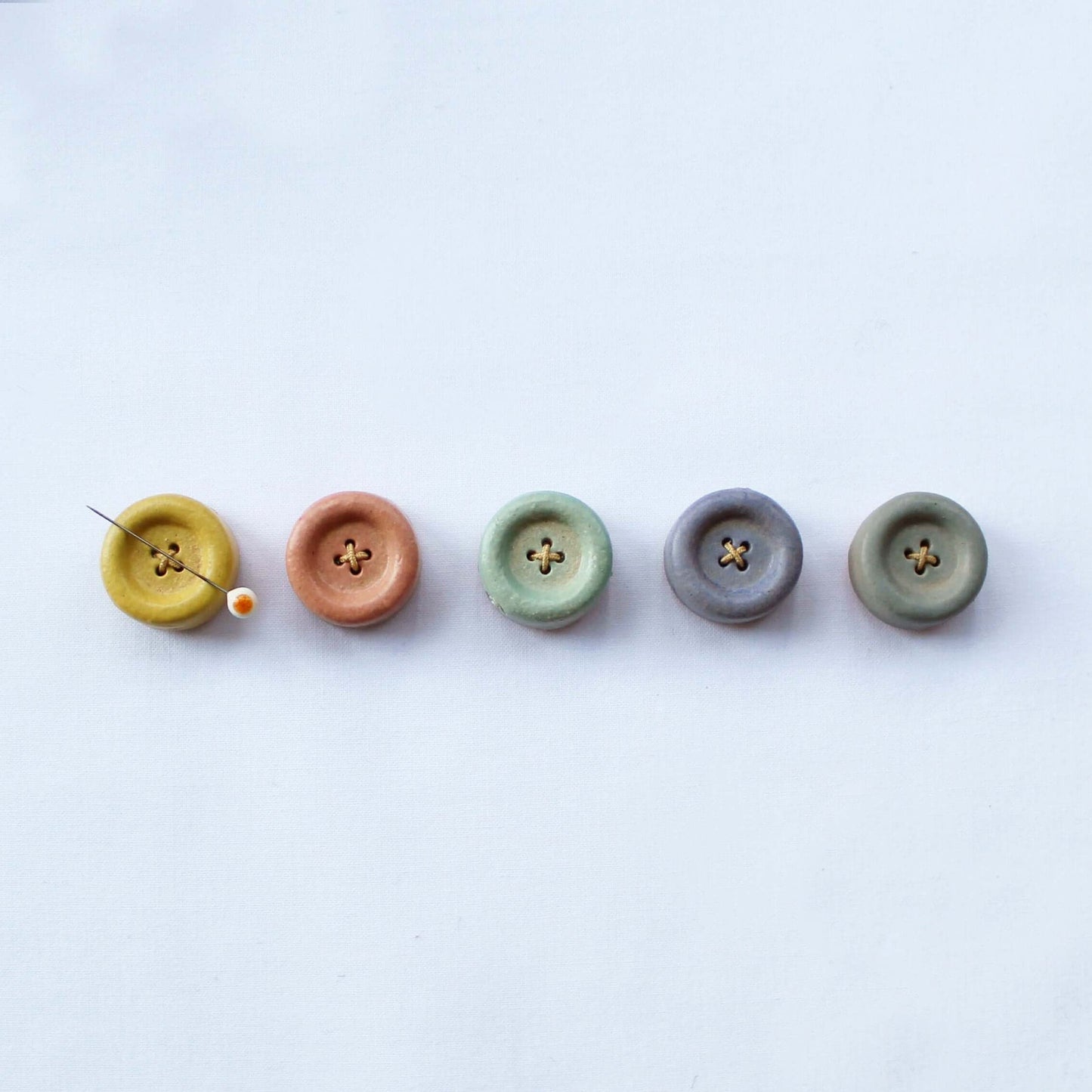 SHIGARAKI WARE BUTTON MAGNET | Green