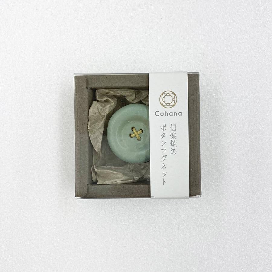 SHIGARAKI WARE BUTTON MAGNET | Green