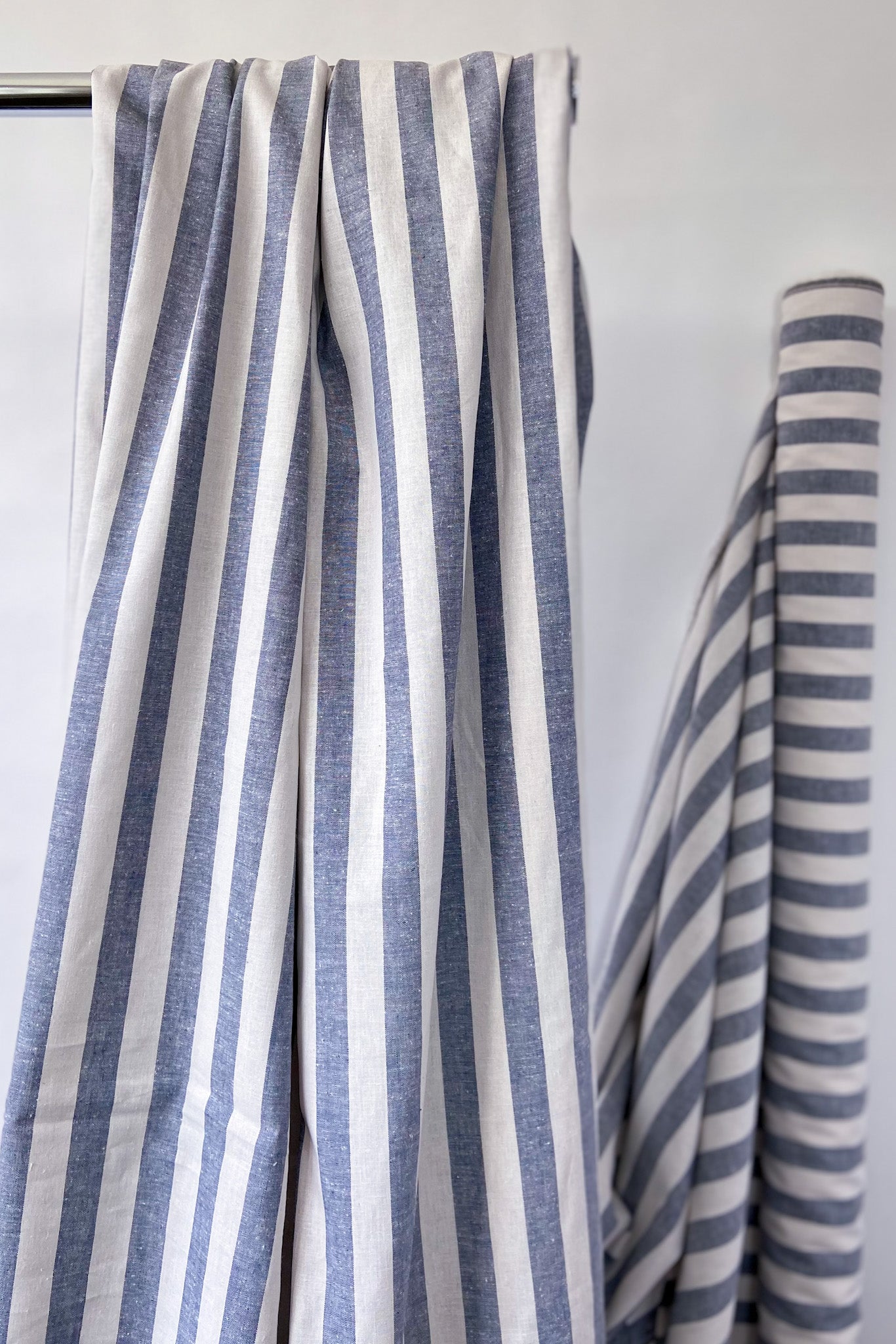 STRIPE HEMP BLEND | Blue/Ivory Wide