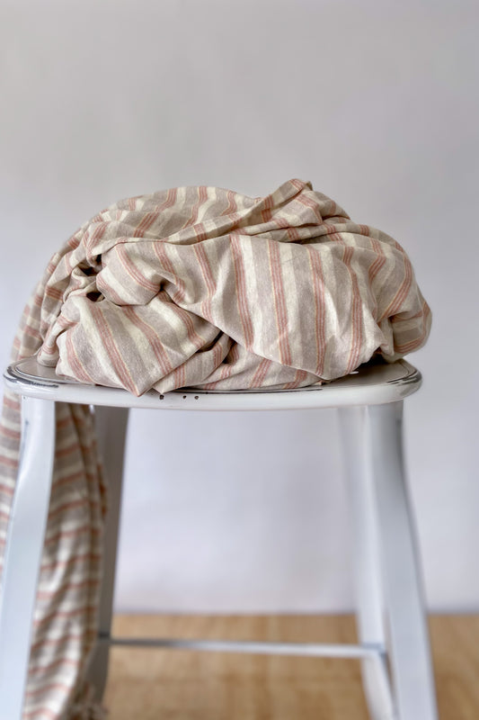 STRIPE JERSEY HEMP BLEND | Peach Multi