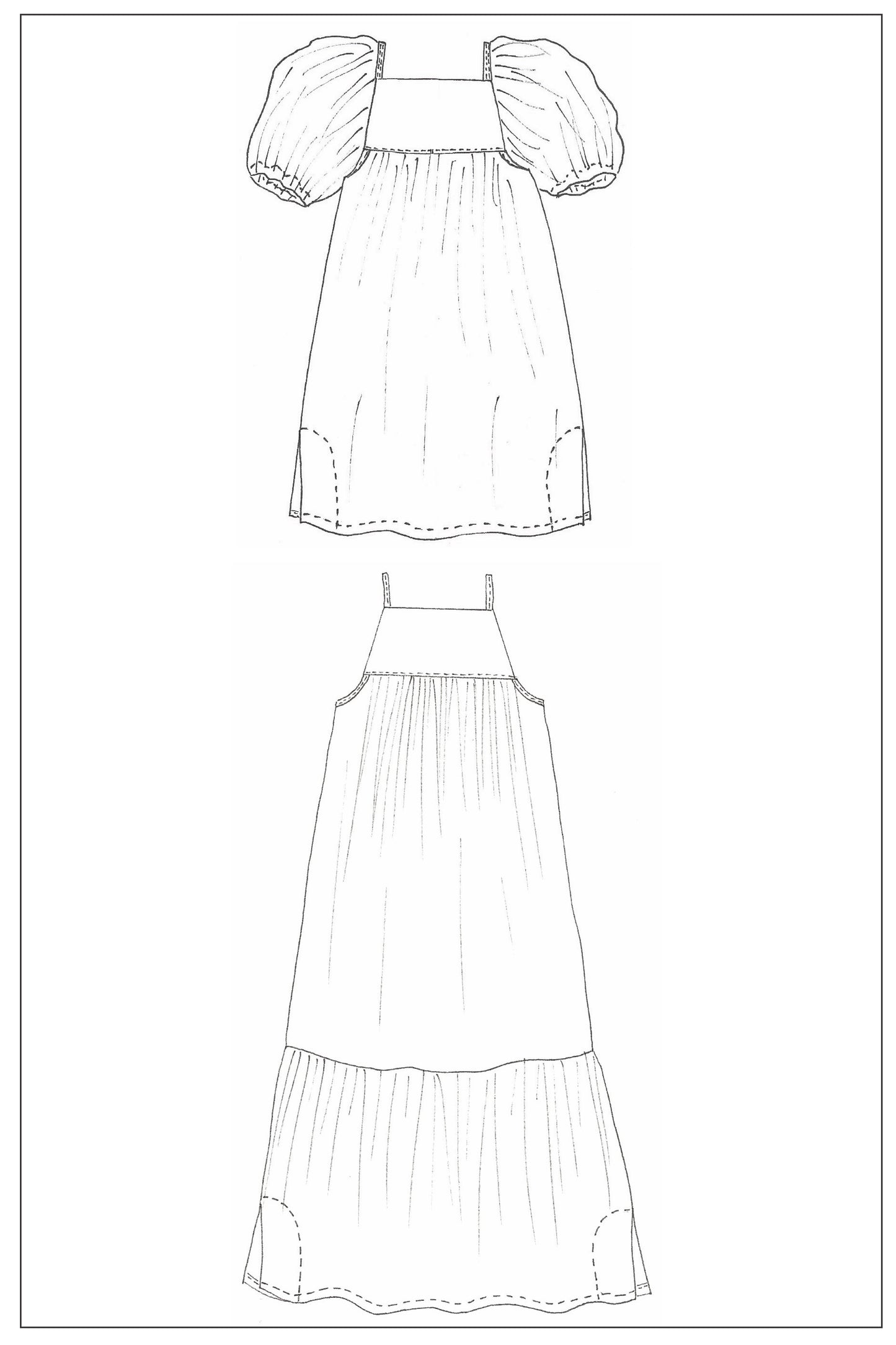 ZERO WASTE TIER DRESS | PDF Sewing Pattern