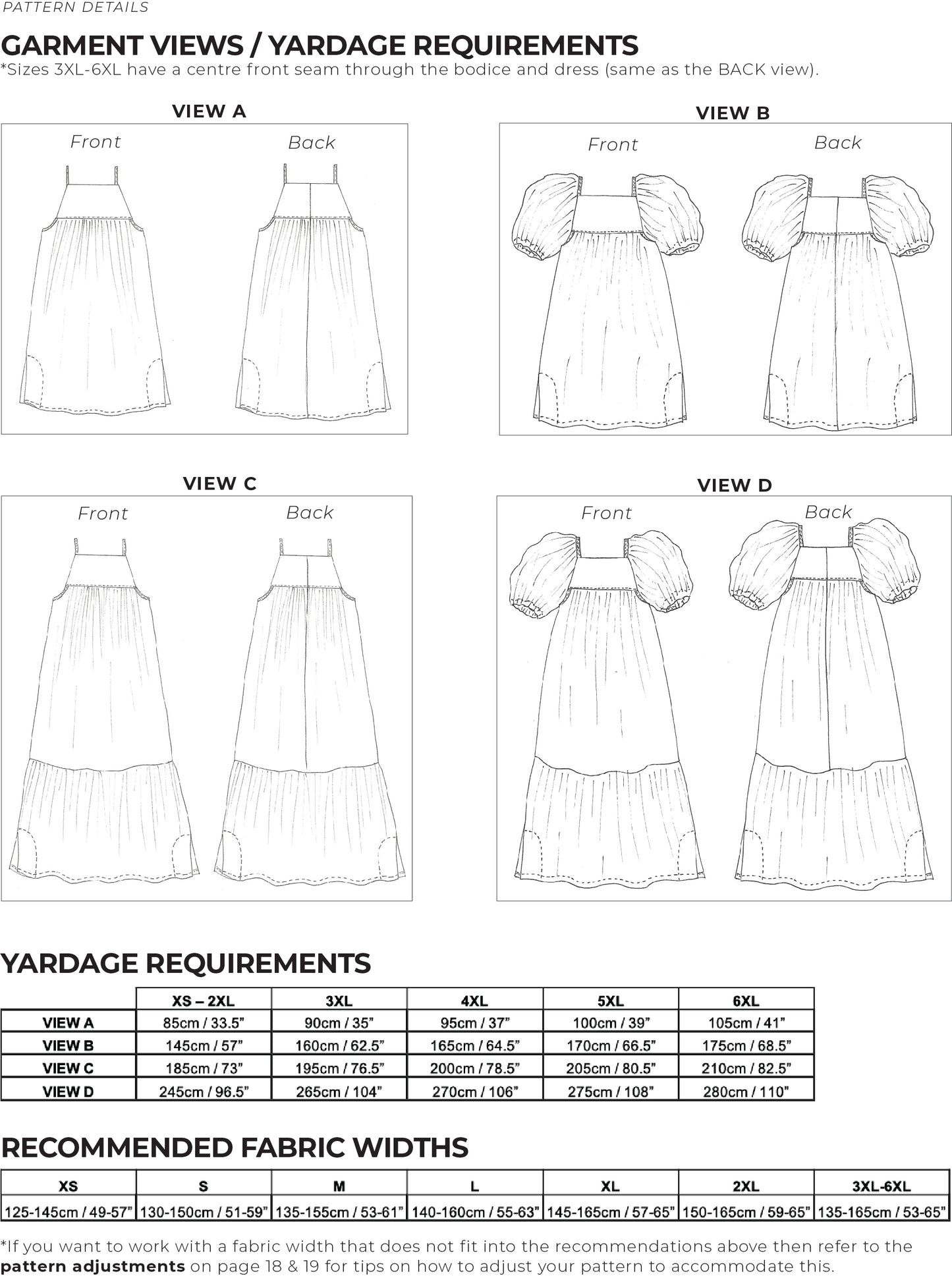 ZERO WASTE TIER DRESS | PDF Sewing Pattern
