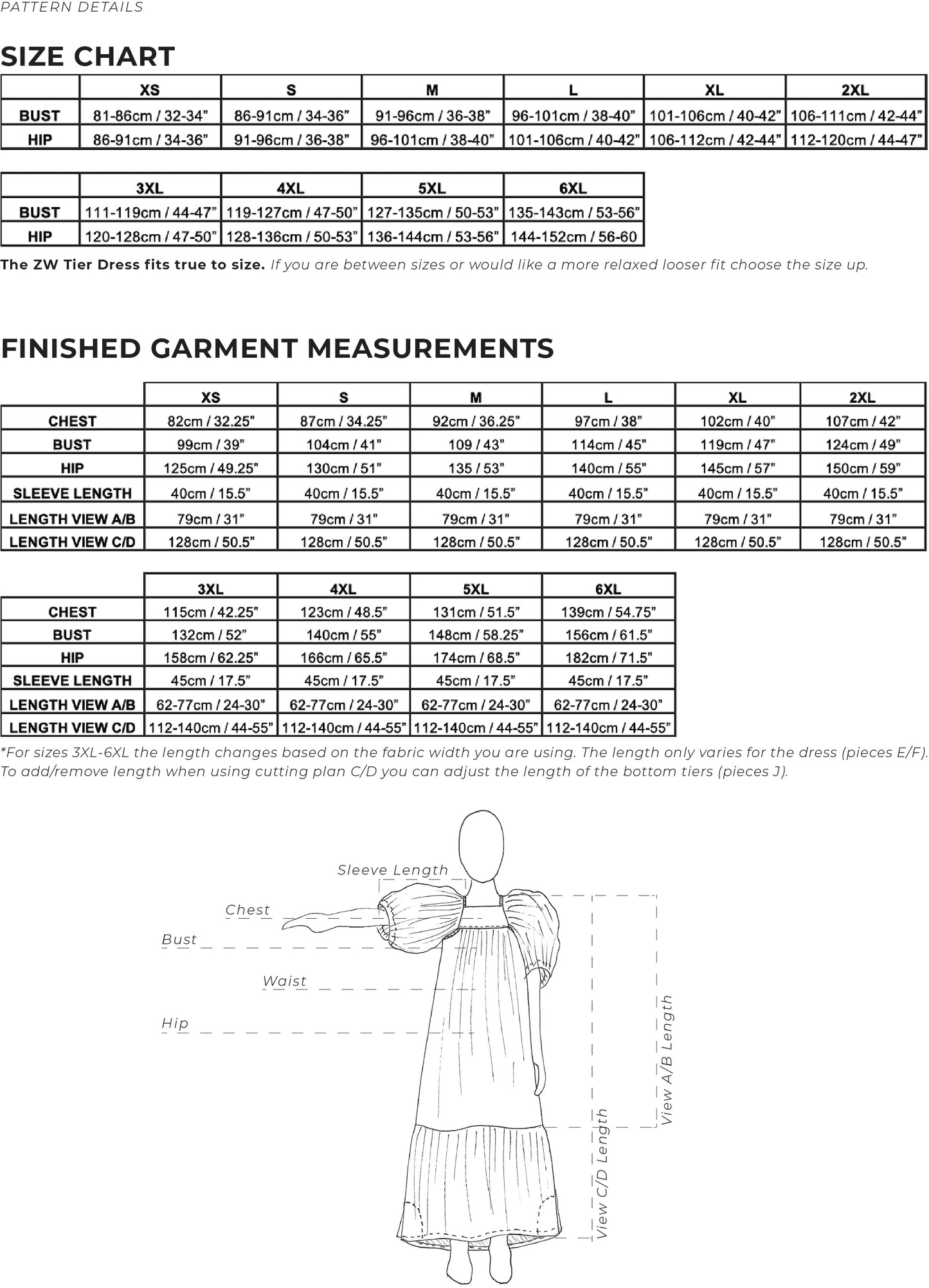 ZERO WASTE TIER DRESS | PDF Sewing Pattern