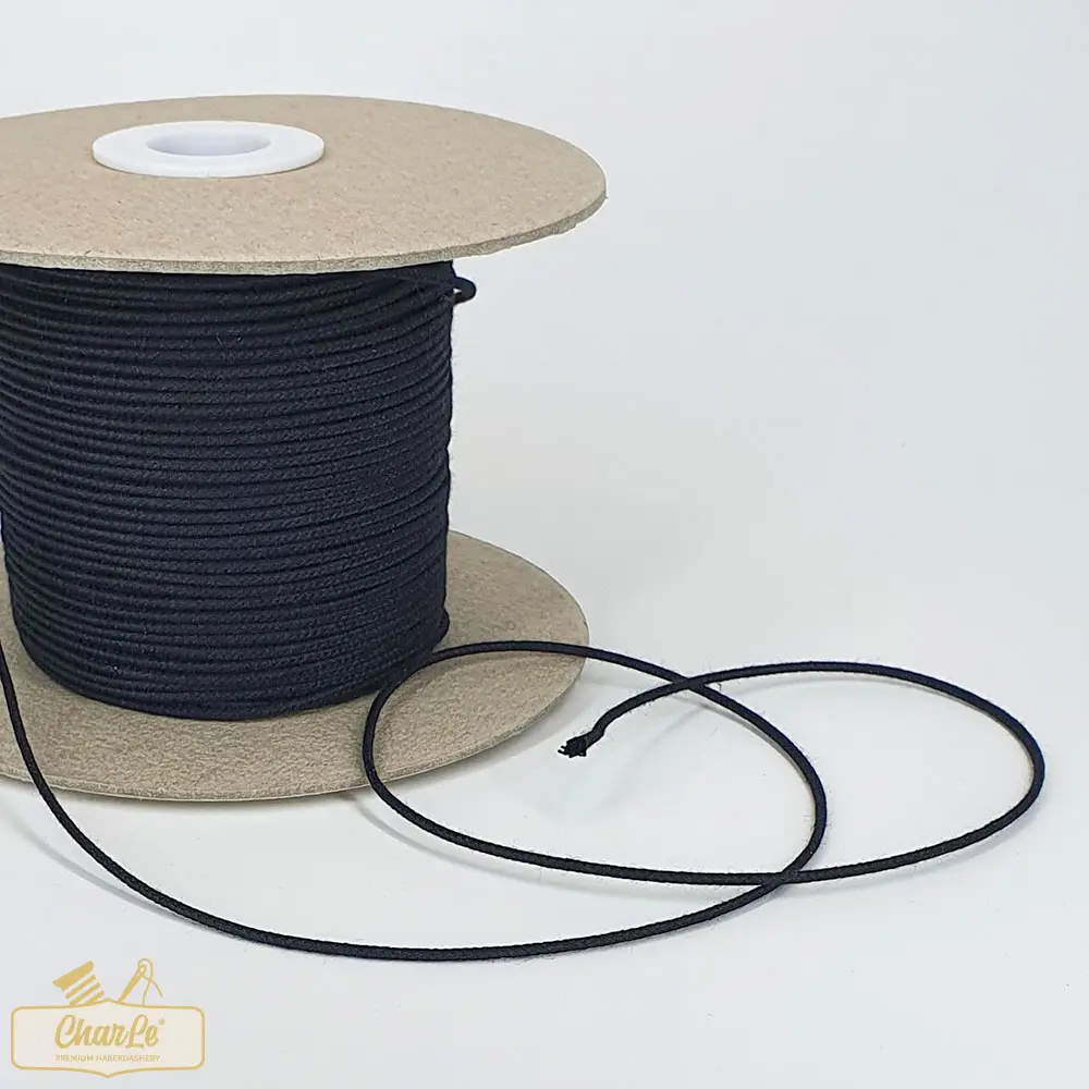 ORGANIC COTTON CORD 1.5MM | Black