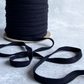 ORGANIC DOUBLE FLEECE ELASTIC 11 MM | Black