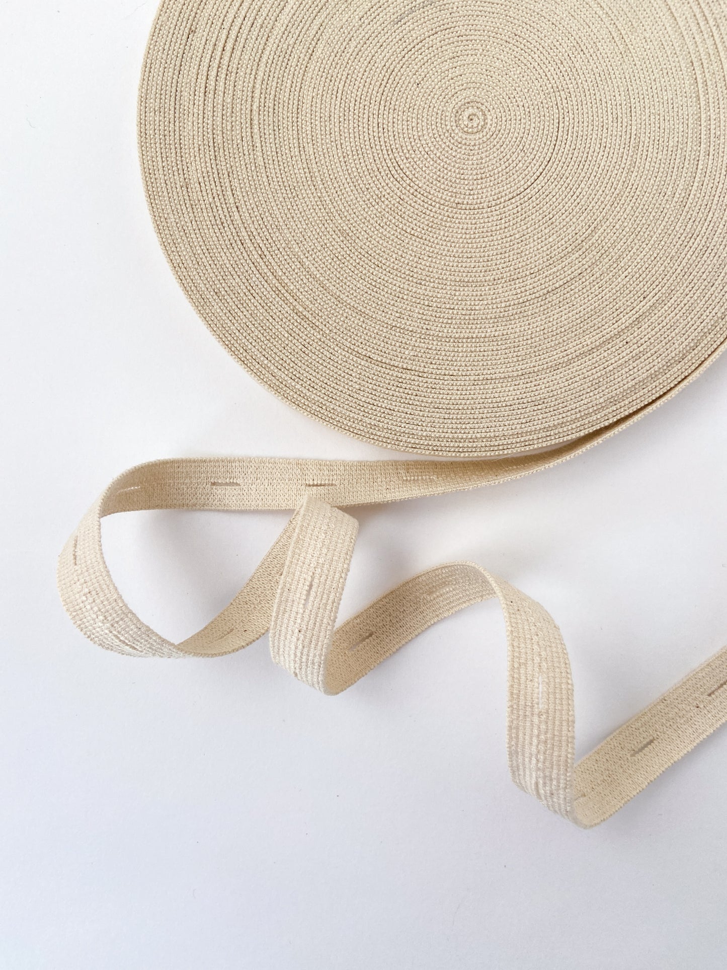 ORGANIC BUTTONHOLE ELASTIC 15MM | Ecru