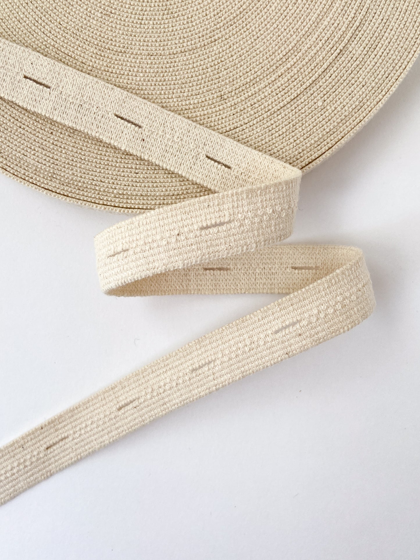 ORGANIC BUTTONHOLE ELASTIC 15MM | Ecru