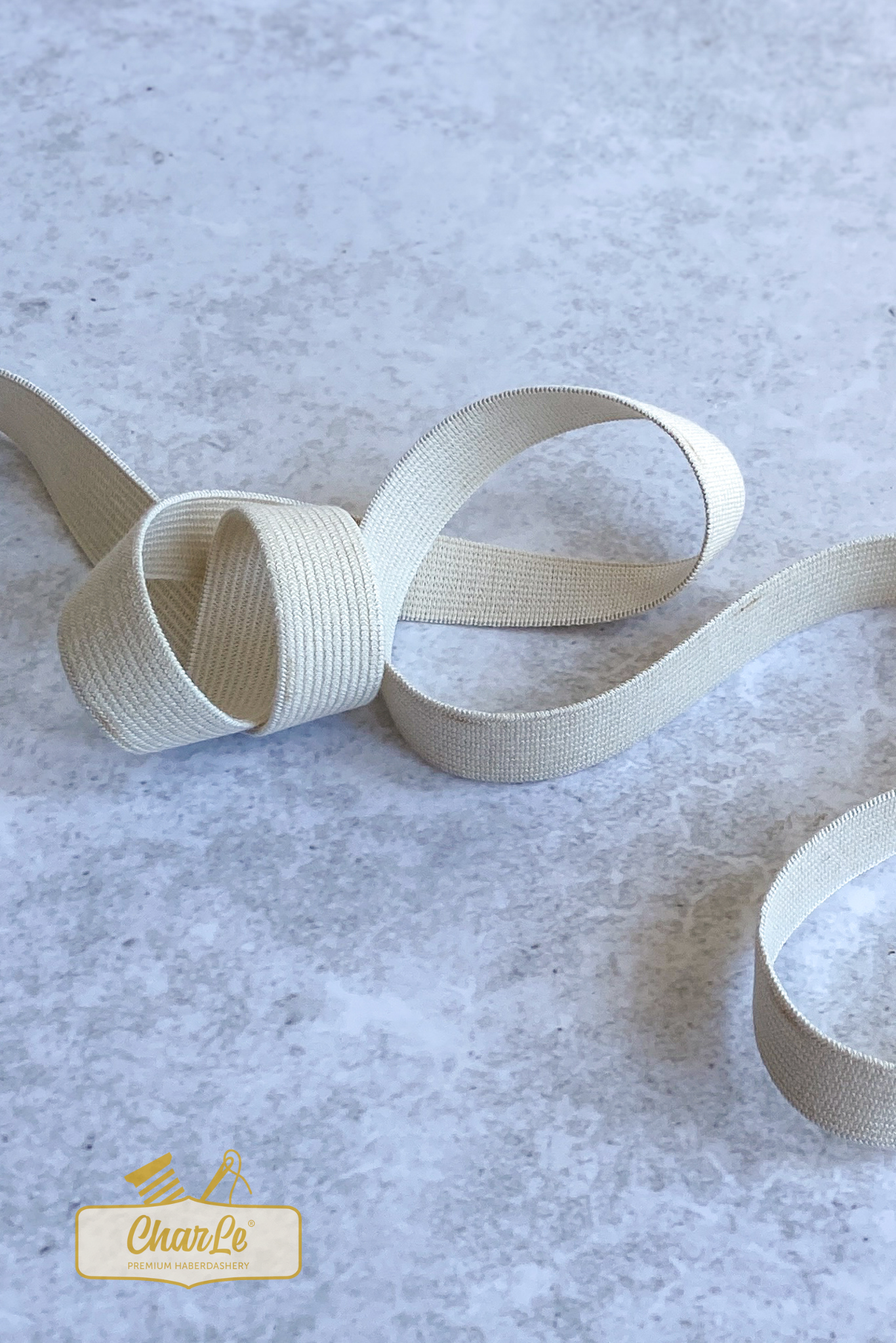 ORGANIC ELASTIC 18 MM | Ecru