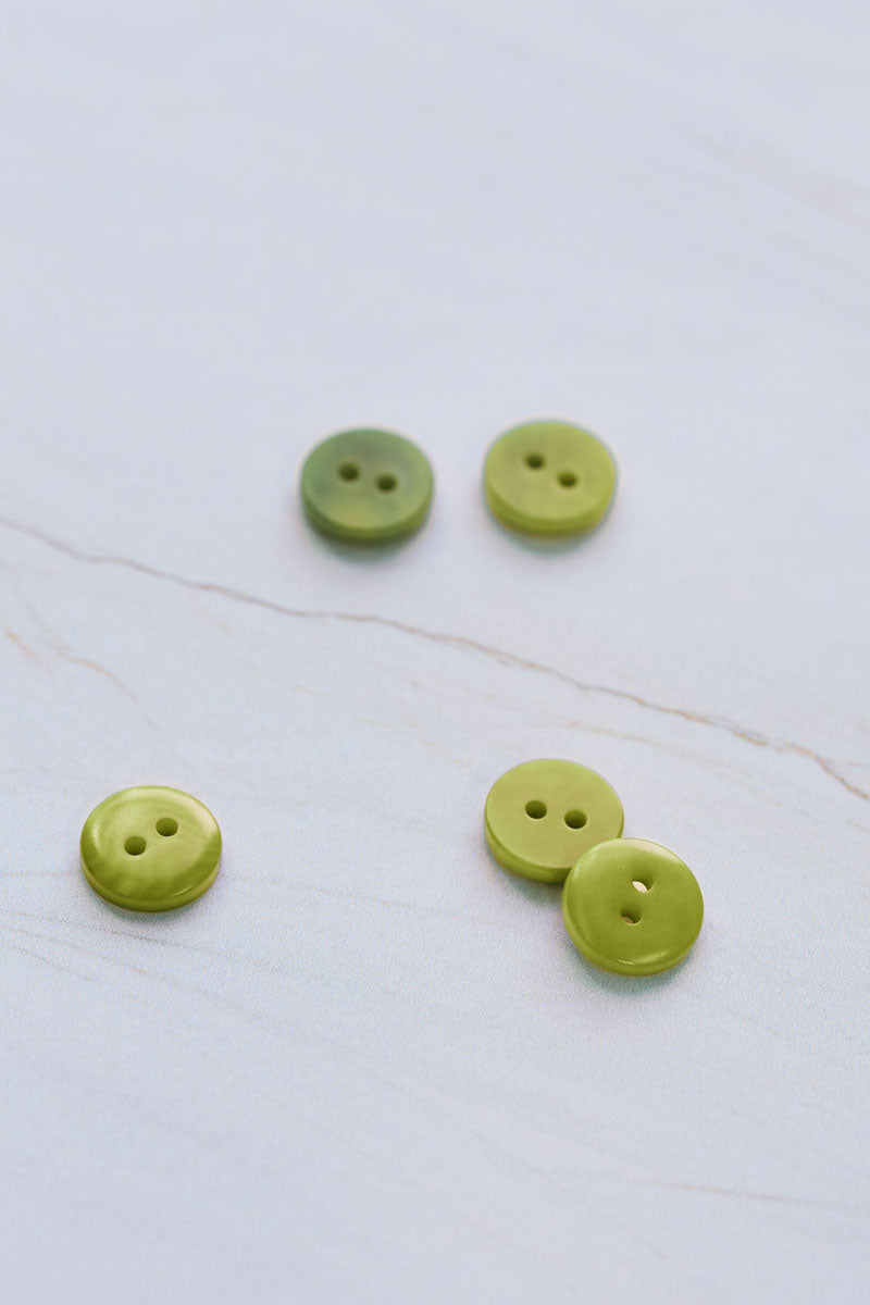 2 HOLE COROZO BUTTON | Lime 11mm