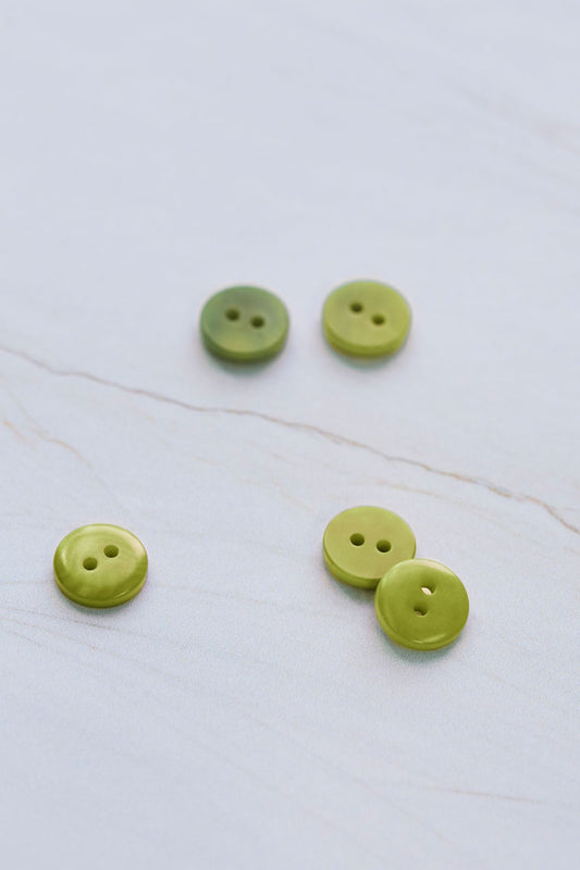 2 HOLE COROZO BUTTON | Lime 11mm