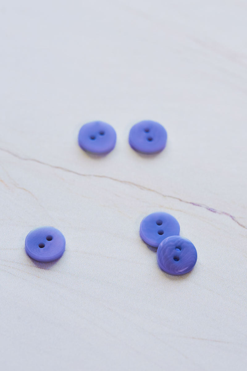 2 HOLE COROZO BUTTON | Violet Blue 11mm