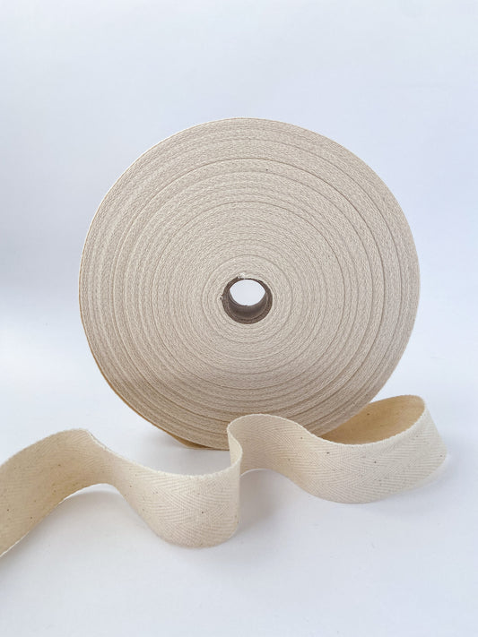 ORGANIC COTTON TWILL TAPE 30MM | Ecru