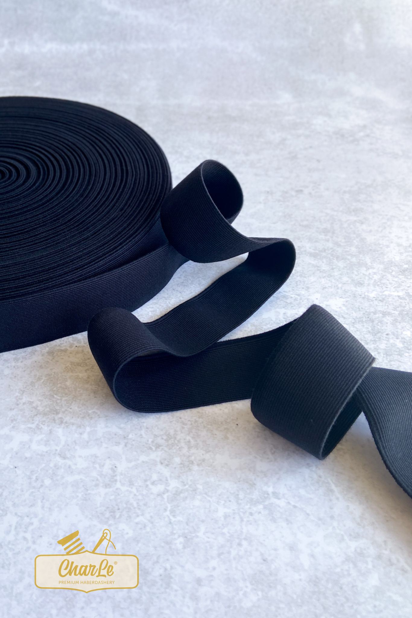 ORGANIC ELASTIC 40 MM | Black - Strong