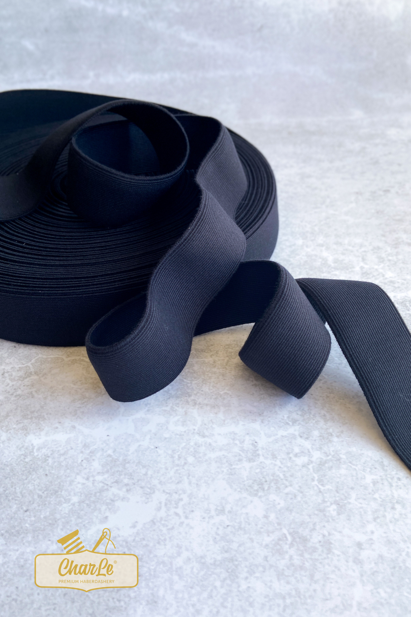 ORGANIC ELASTIC 40 MM | Black - Strong