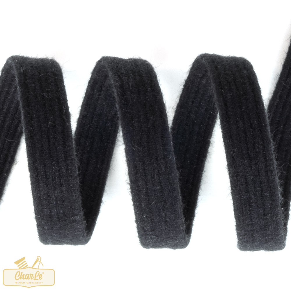 ORGANIC ELASTIC 8MM | Black