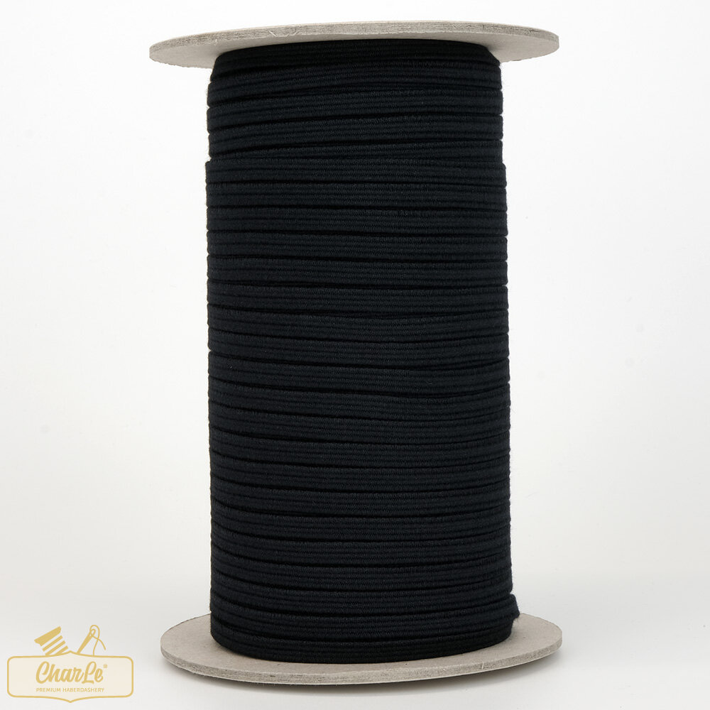 ORGANIC ELASTIC 8MM | Black
