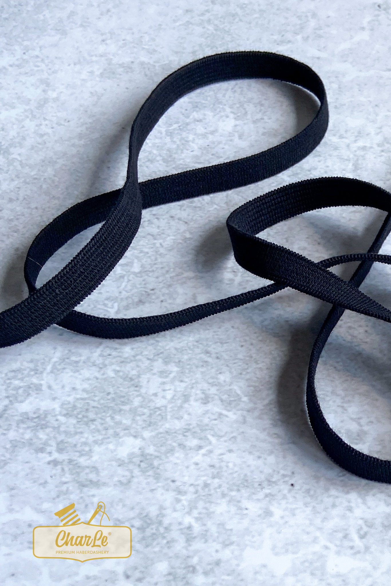 ORGANIC ELASTIC 9.5 MM | Black - Strong