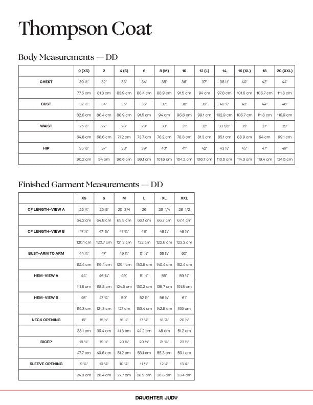 THOMPSON COAT | PDF Pattern