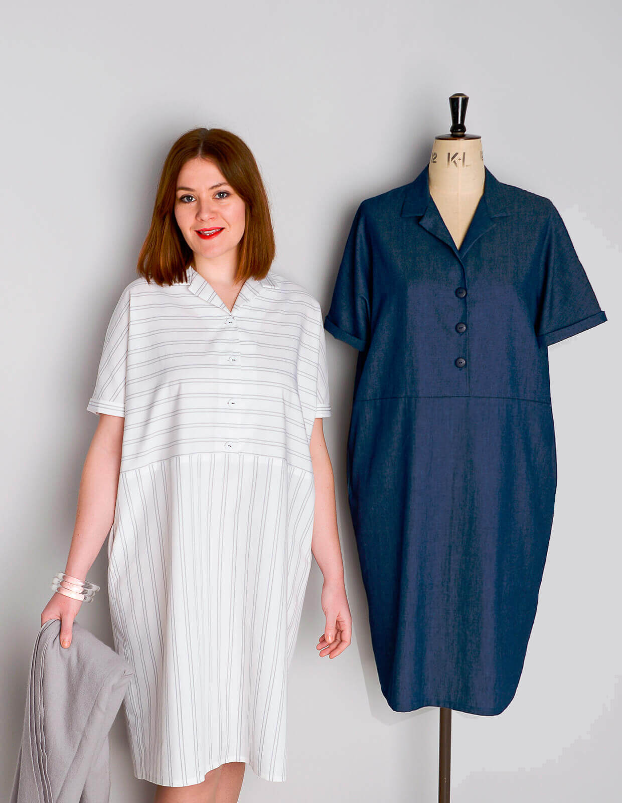 THE FLIP COLLAR SHIRT DRESS | PDF Pattern