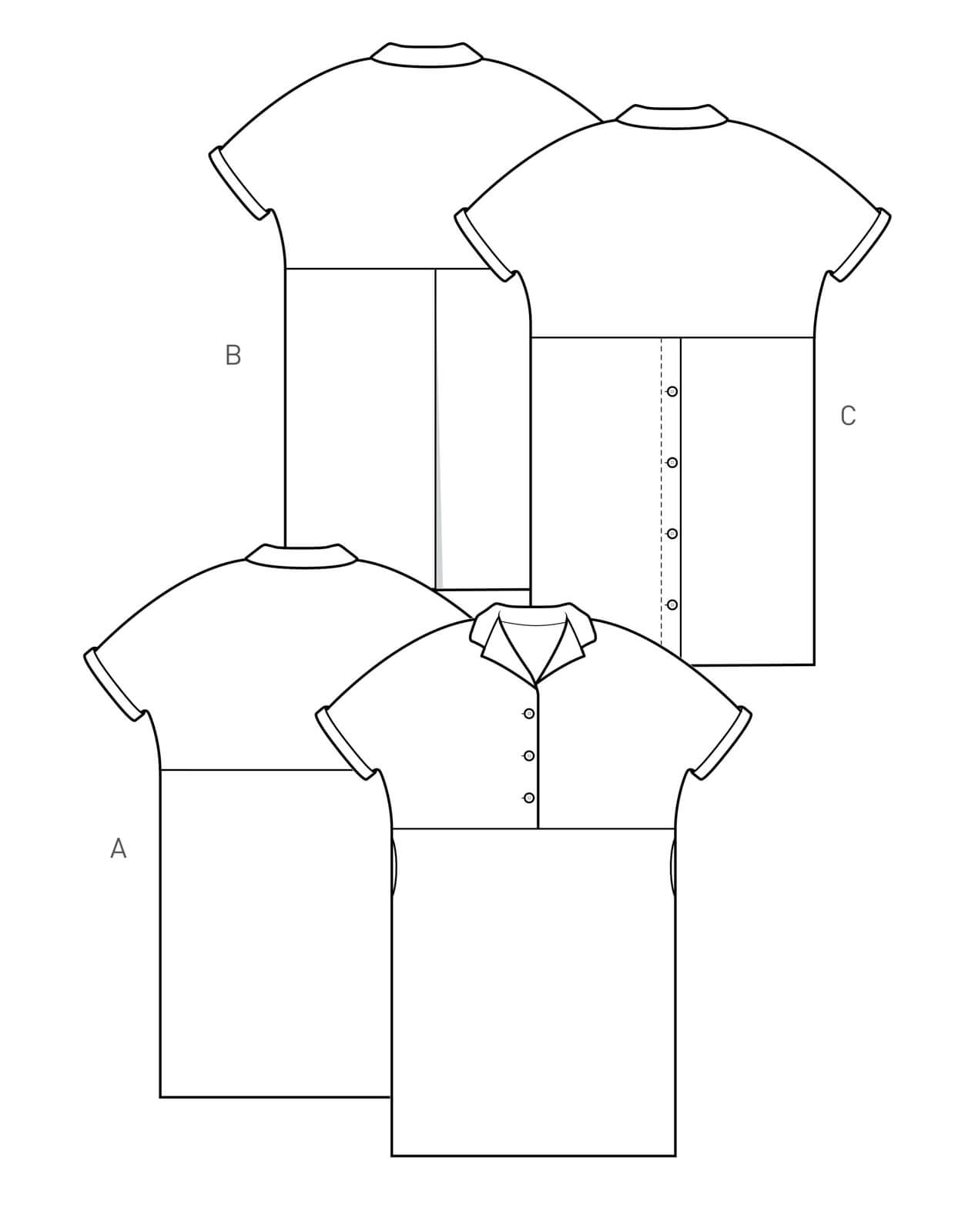 THE FLIP COLLAR SHIRT DRESS | PDF Pattern