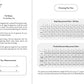 A two-page sewing pattern insert from The Modern Sewing Co. explaining fit notes for the Paloma Top and showing body measurement charts in UK and garment sizes.