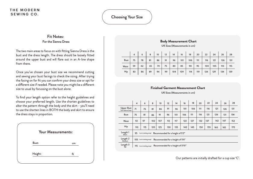 SIENNA DRESS | PDF Pattern