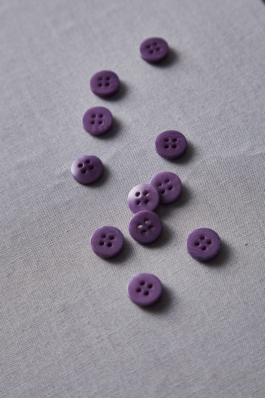 PLAIN 4 HOLE COROZO BUTTON |  Mauve 11mm