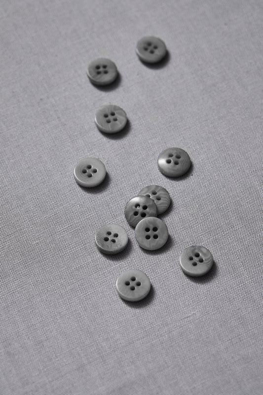 PLAIN 4 HOLE COROZO BUTTON | Sky 11mm