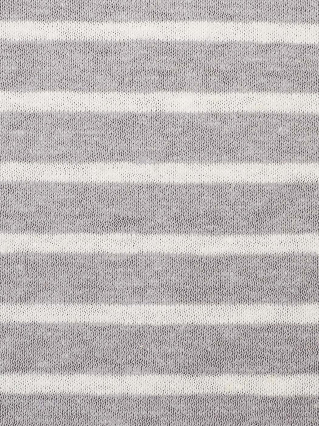 STRIPE JERSEY HEMP BLEND | Grey/White Stripe