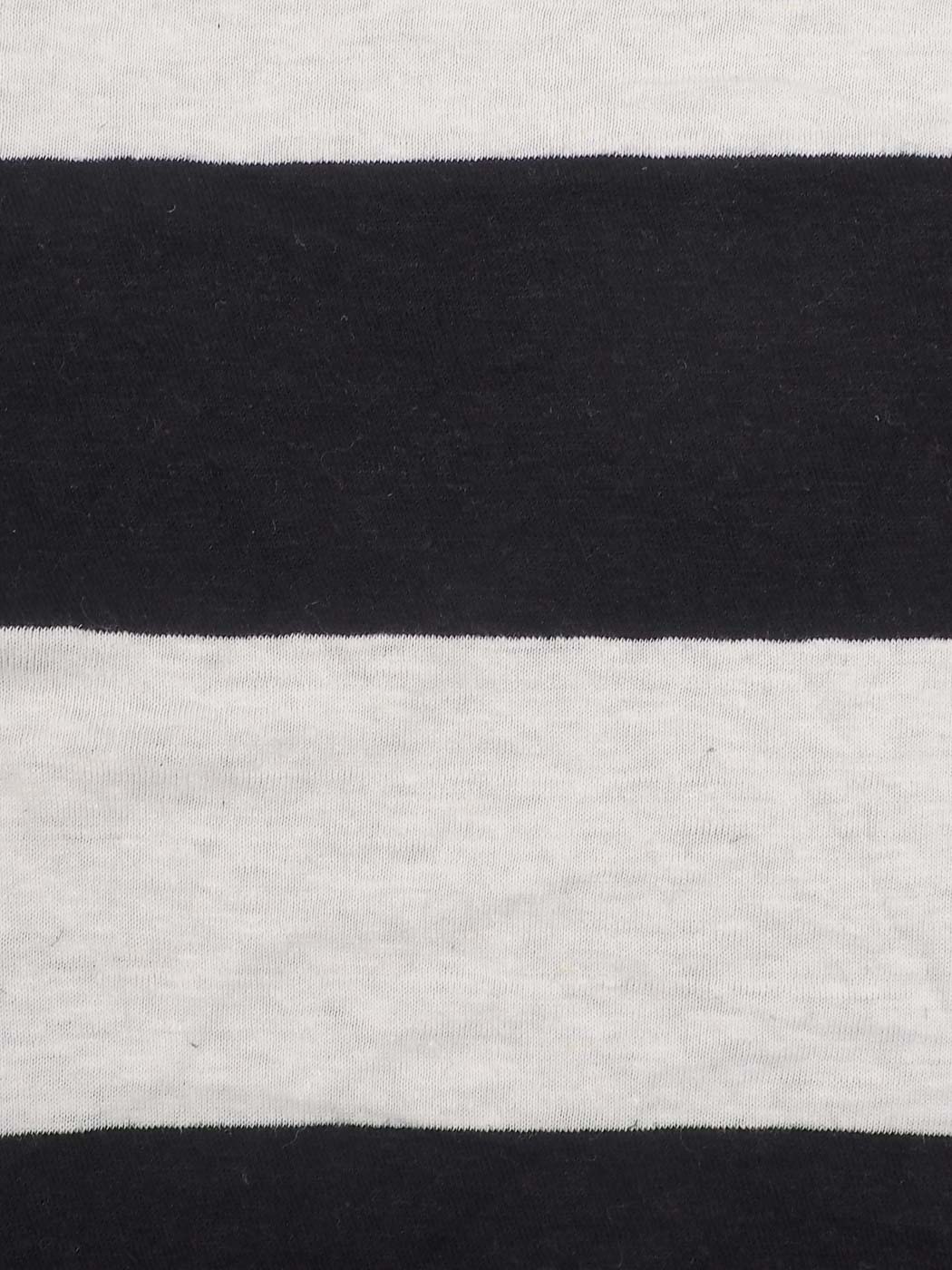 STRIPE JESRSEY HEMP BLEND | Black/Natural White Wide