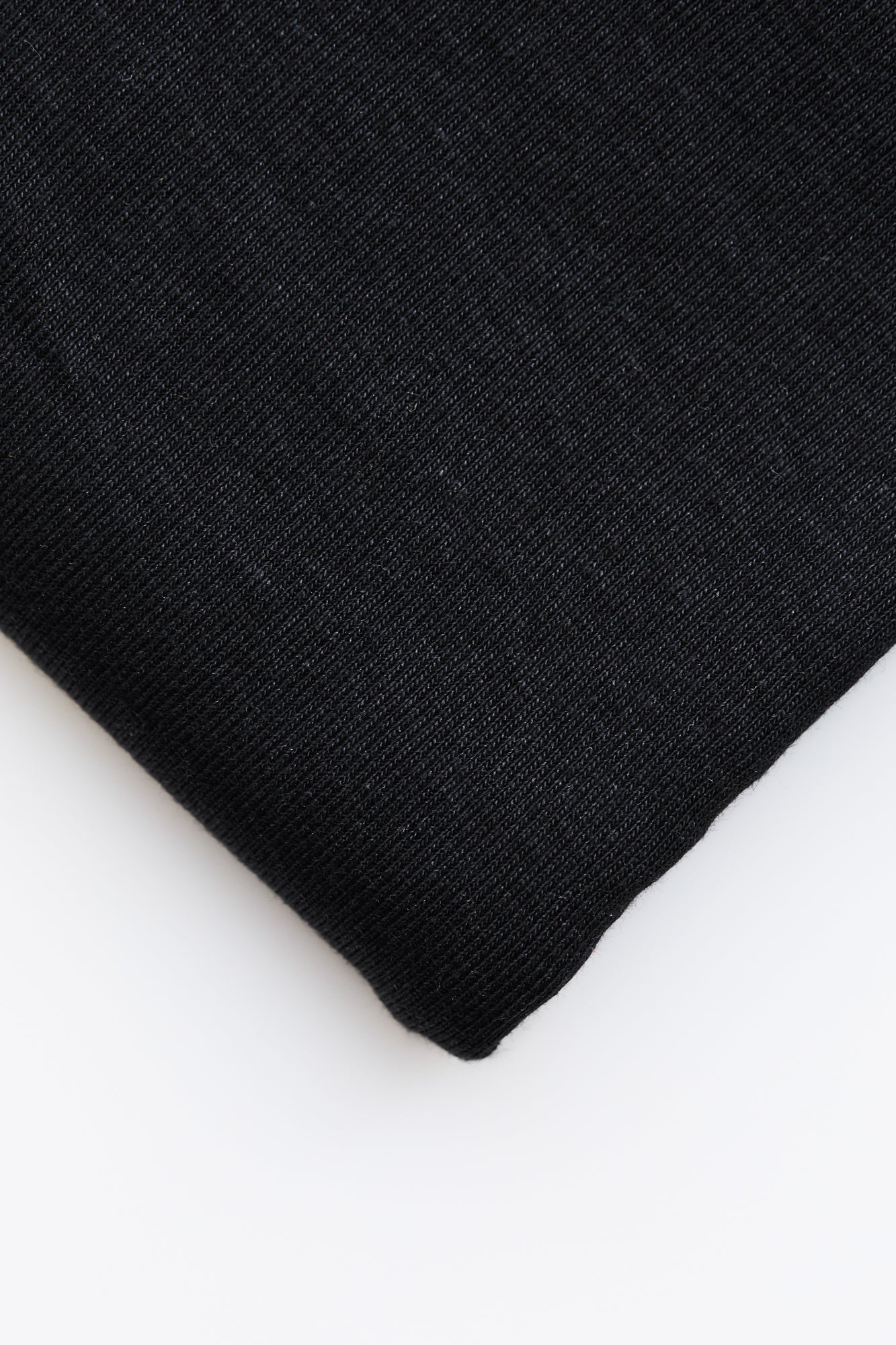 Close up of organic cotton and tencel knit sewing fabric