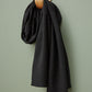Hoya jacquard linen blend fabric in colour black