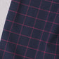 ORGANIC COTTON OXFORD | Indigo Night/Fuchsia Grid (Remnant 1.4M)