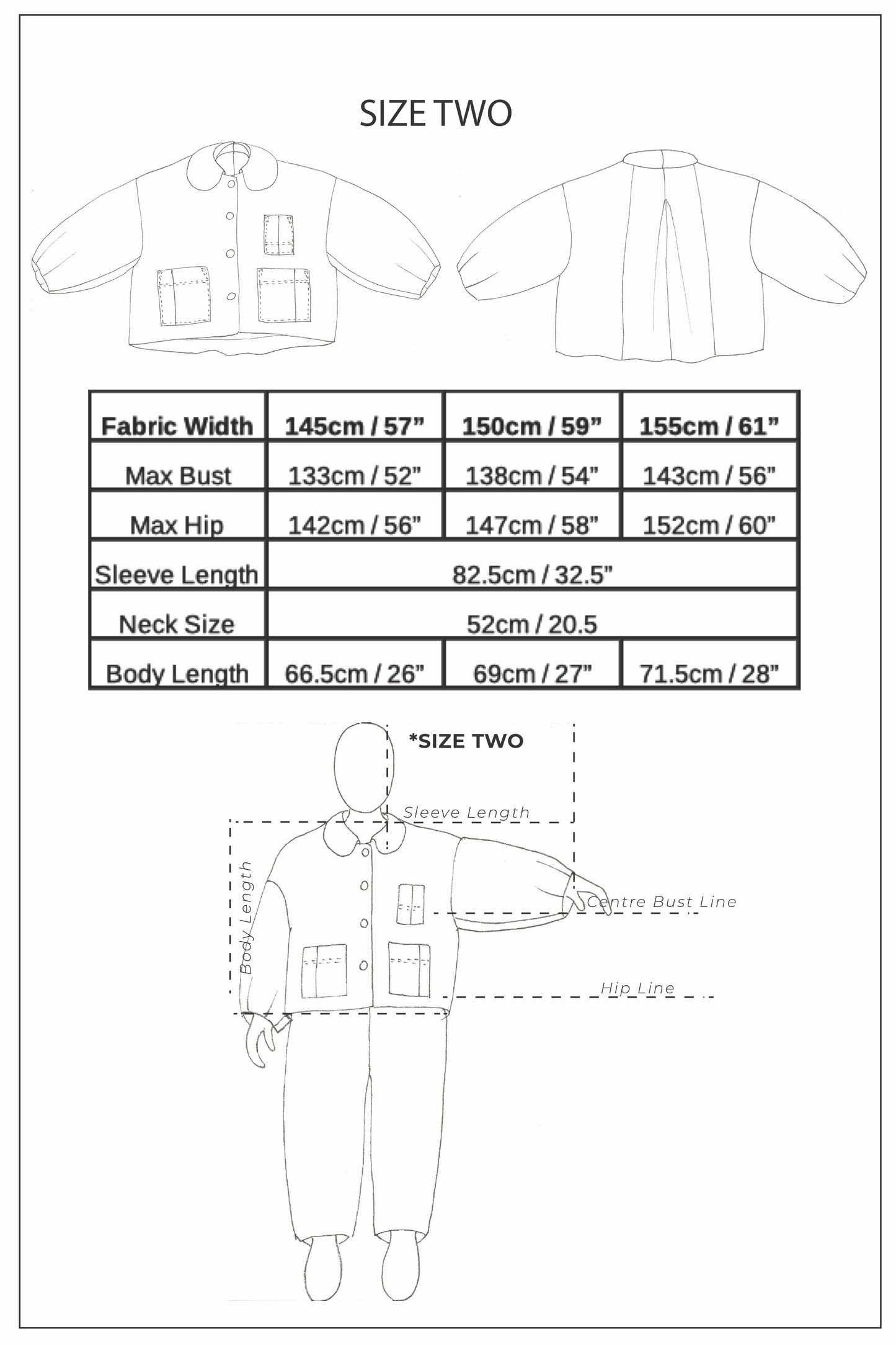 ZERO WASTE BELL JACKET | PDF Sewing Pattern