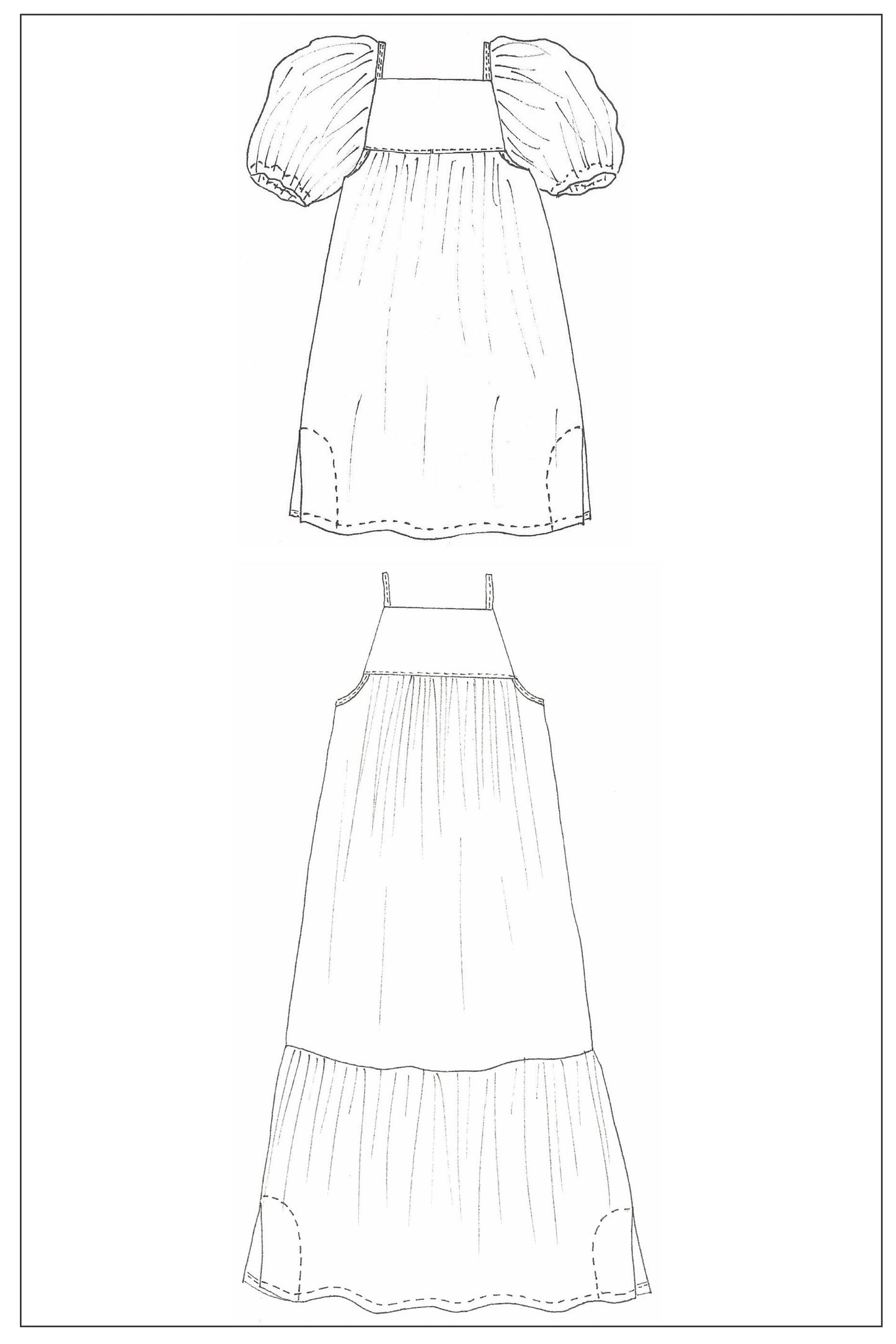 ZERO WASTE TIER DRESS | PDF Sewing Pattern